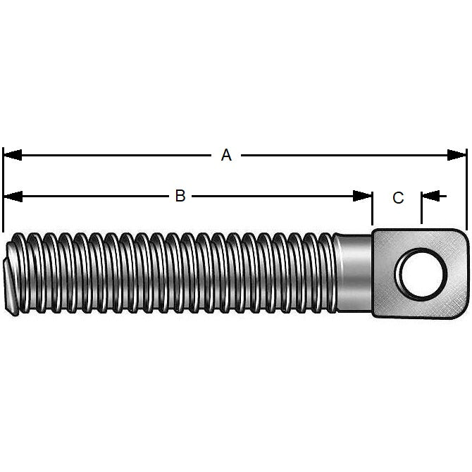 1050099 | SSA-50RS (Each) --- Stainless Steel Spring Anchors - 6-32 UNC - 3.5mm - 15.875x10.16 mm