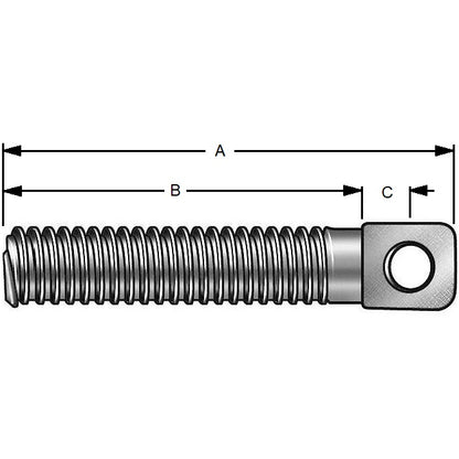1050099 | SSA-50RS (Each) --- Stainless Steel Spring Anchors - 6-32 UNC - 3.5mm - 15.875x10.16 mm