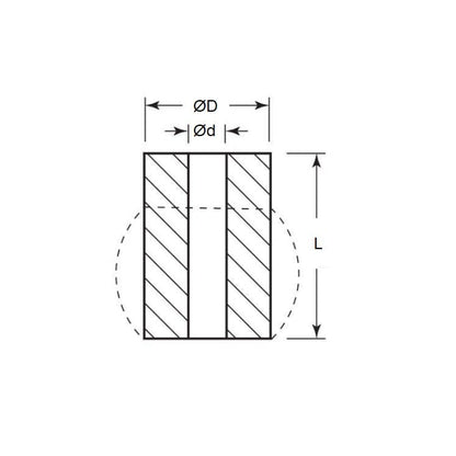 Molla in uretano 50,8 x 25,4 x 69,9 mm - Poliuretano elastomero - MBA (confezione da 1)