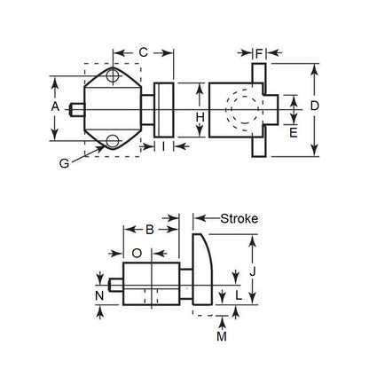 1075658 | DS-8RS (Each) --- Spring Stops - 7.48 Kg - 21.55 Kg - 6.35 mm Flat Face