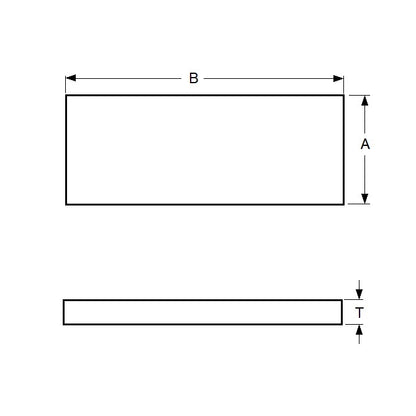 Bande d'Acier 0,457 x 12,7 x 304,8 mm - Cale Inox - MBA (Pack de 1)