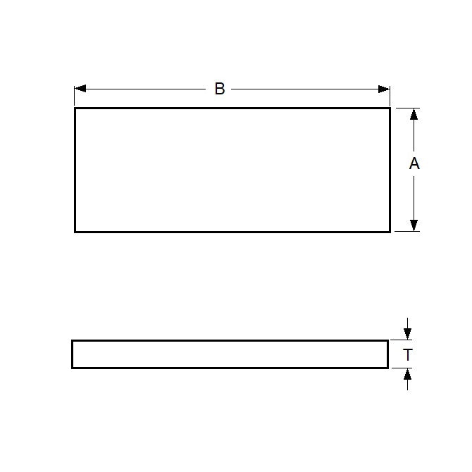 1002812 | SHM-0813-0051-0300-BR (Each) --- Brass Strip - 0.813x50.8x300 mm - Brass