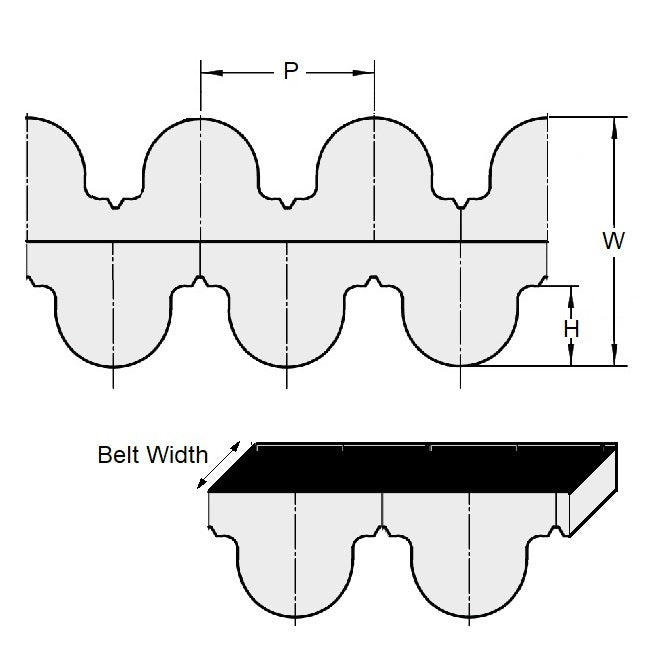 1209040 | BD-050G-0210-0090-NFB --- Belts - 210 Teeth x 1050 mm