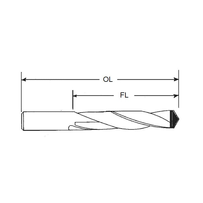 1001700 | DB-0038-H-019 (Each) --- Drill Bits Tools - 0.38 mm High Speed Steel 19 mm Standard Drill Bit