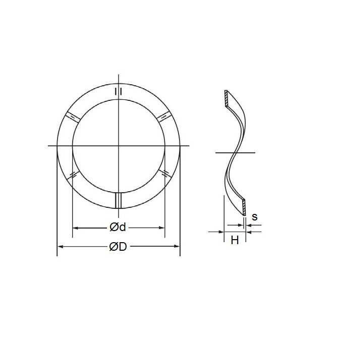 1080352 | W0080-T-016-015-W2-CZ (PK-95) --- Spring Washers - 8x15x1.5 mm Wave - Carbon Spring Steel Zinc Plated Washer