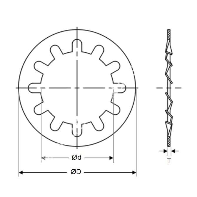 1059034 | W0048-LI-010-006-CZ (50 Pcs) --- Lock Washers - 4.762 mm x 9.7 mm x 0.6 mm