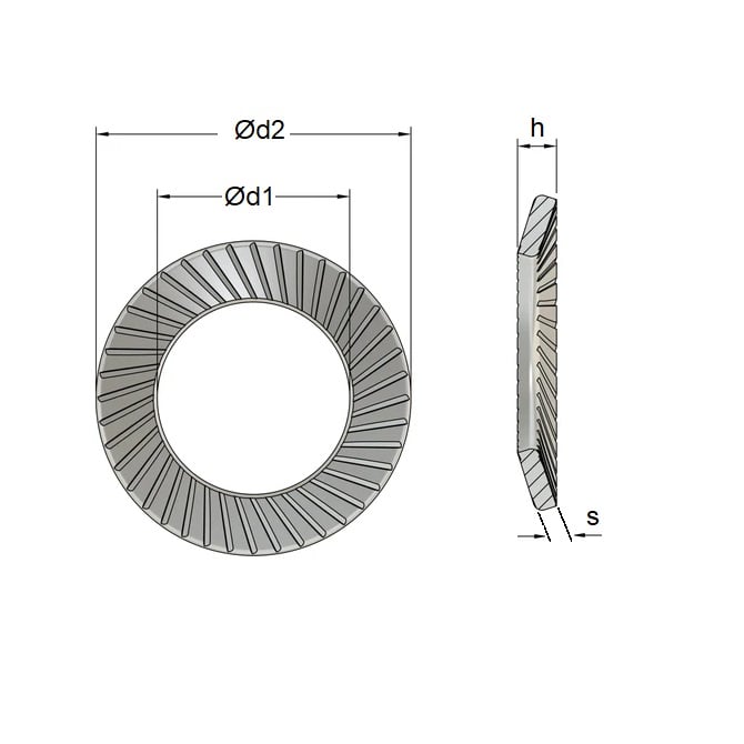 1053739 | W0040-LK-007-005-S-CB (5 Pcs) --- Washers - 4 mm x 7 mm x 0.5 mm