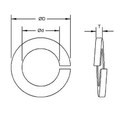 Rondella di bloccaggio 31,8 x 51,7 x 7,90 mm - Acciaio inossidabile 303 diviso - MBA (confezione da 1)