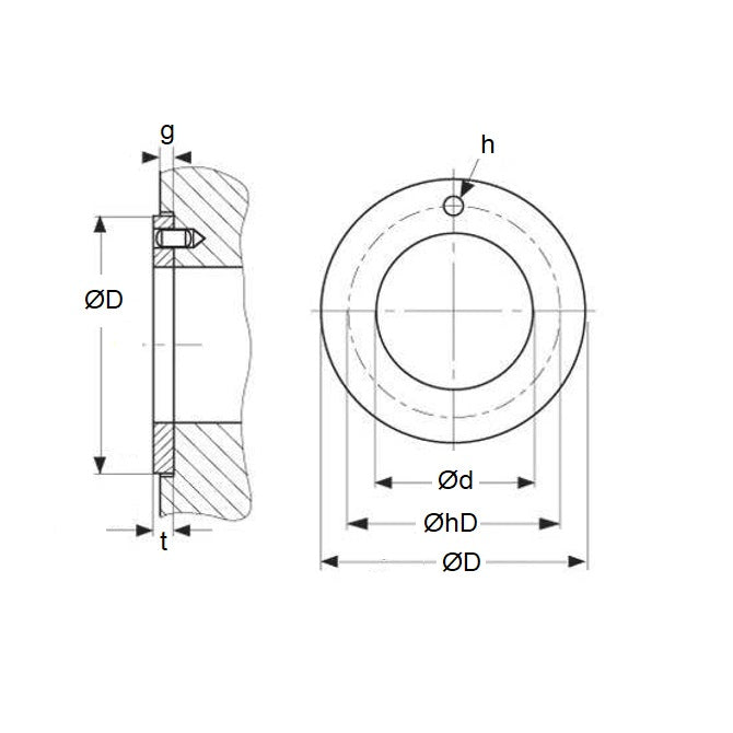 1137612 | W0260-T-044-015-DP4 (Each) --- Thrust Washers - 26x44x1.5 mm DP4 Type - DP4 Washer