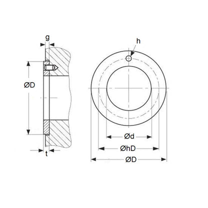 1137612 | W0260-T-044-015-DP4 (Each) --- Thrust Washers - 26x44x1.5 mm DP4 Type - DP4 Washer
