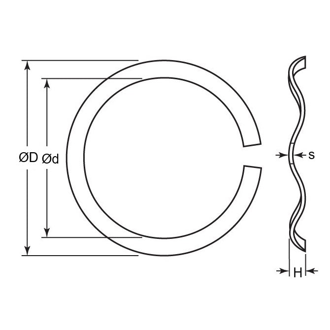 1114896 | W0160-T-022-028-W3S-C --- Spring Washers - 16 mm x 22 mm x 2.8 mm