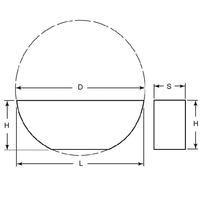 Chiave Woodruff 4,76 x 15,88 x 6,4 mm - Acciaio al carbonio 1035 zincato - ExactKey (confezione da 5)