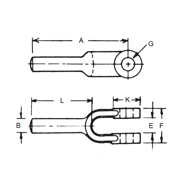 1178923 | Y0953-SLD-C-H (Each) --- Blank Yoke Ends - 63.5x15.88x11.11 mm