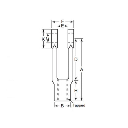 1170934 | Y0635-064F-R-C-H (Each) --- Threaded Yoke Ends - 50.8x11.11x7.14 mm - Carbon Steel