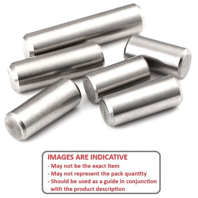 1063159 | DP050-030-303-2 (Each) --- Dowel Pins - 5x30 Standard - Stainless Steel 303/304 Similar to A2, 18-8 HRB80 Pin