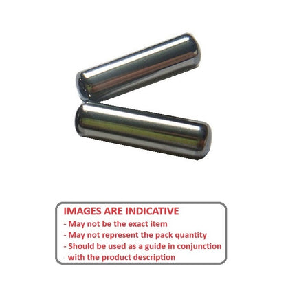 Spina di centraggio 2 x 16 x 16,6 mm - Estremità arrotondata in acciaio inossidabile 304 - DIN 7 - NoCor (confezione da 20)