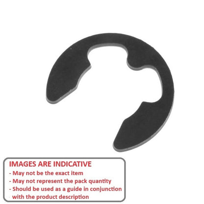 1038886 | ECL-0015-0020-C (PK-100) --- E-Clips Retaining Rings - 2x1.5x0.4 mm Basic - Carbon Steel E-Clip