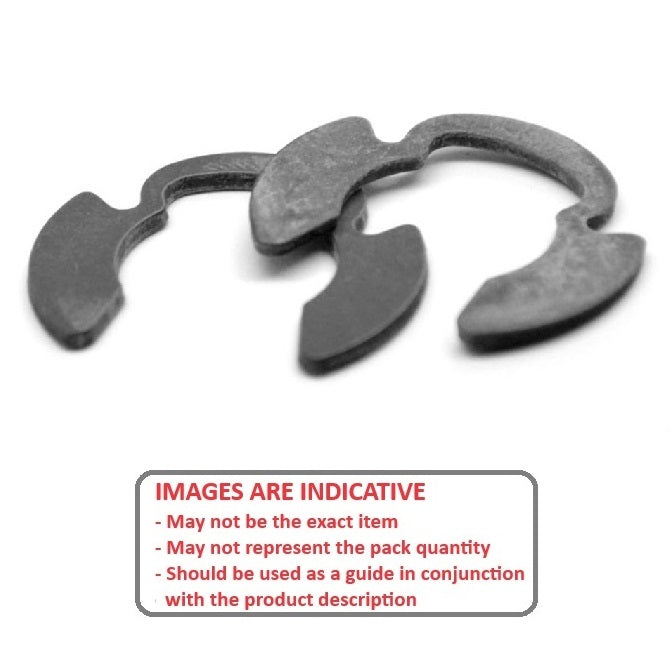 1143489 | ECL-0277-0318-C-KR (PK-250) --- E-Clips Retaining Rings - 31.75x27.69x2.36 mm Klipring - Carbon Steel E-Clip