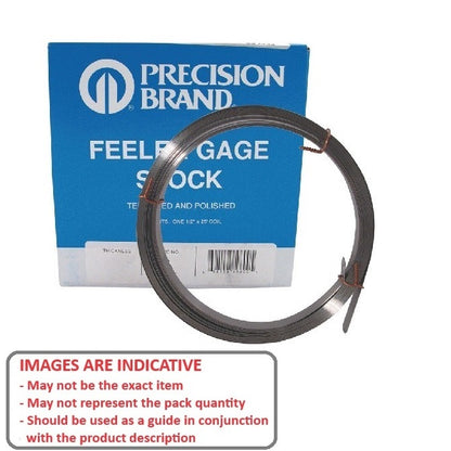 1002561 | PBH-31SSRS (Each) --- Stainless Feeler Gauge Stock - 0.787x12.7x7620 mm - Stainless Steel