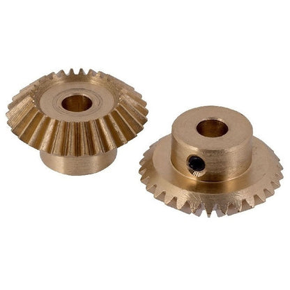 1124728 | GM-030-M15-120-B (Each) --- Mitre Gears - 20 tooth - 30x12 mm Module 1.5 - ISO 8 / Brass Gear