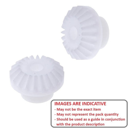 1150376 | GM-S038-D24-079-N (Pair) --- Mitre Gears - 36 tooth - 38.1x7.938 mm 24DP Plastic - Nylon - Commercial Gear