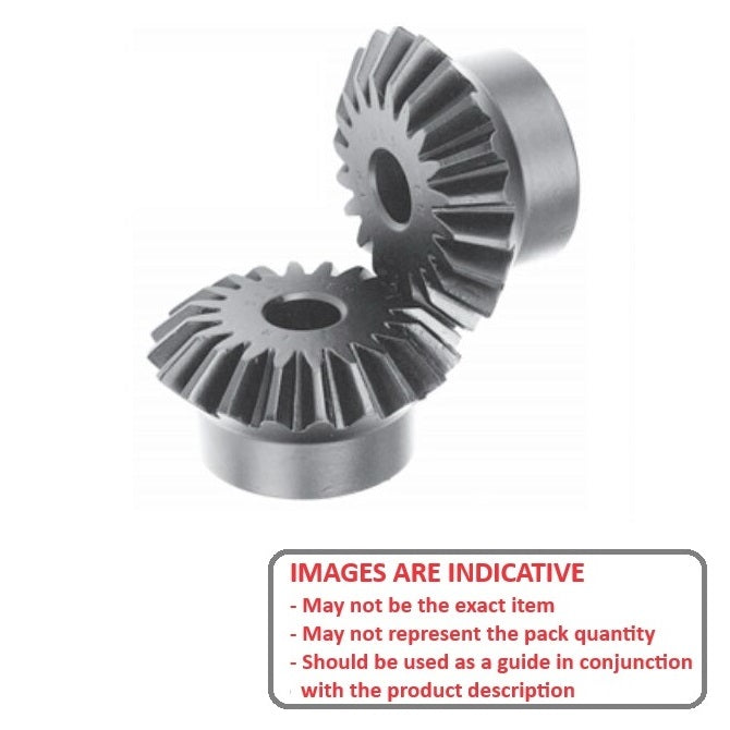 1131700 | GM-051-D16-127-C (Each) --- Mitre Gears - 24 tooth - 50.8x12.7 mm 16DP Steel - Steel Gear