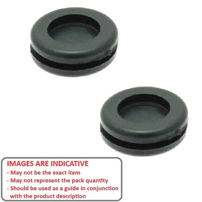 1071143 | GC-063-034-085-R17 (10 Pcs) --- Natural Rubber Grommets - 6.3 mm x 3.4 mm x 8.5 mm