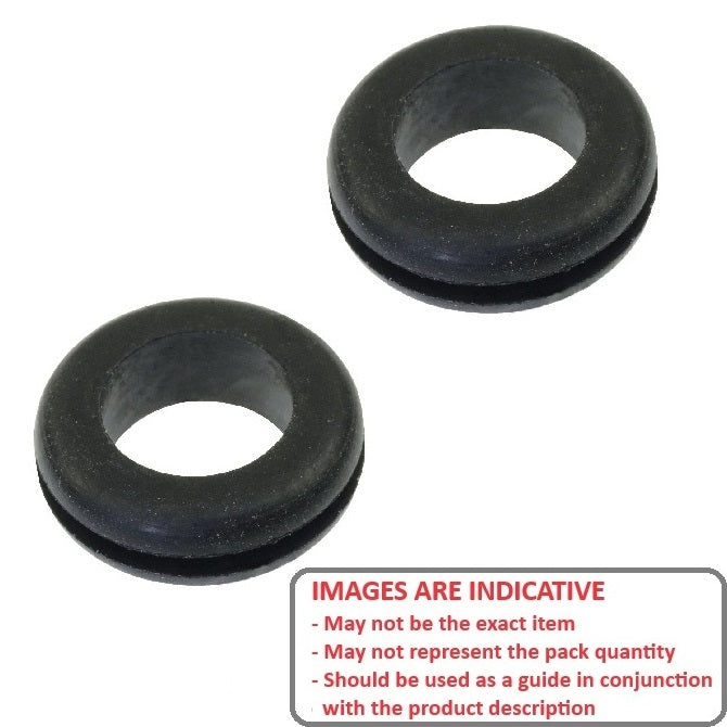 1094062 | GO-106-064-133-R17 (Per Card) --- Natural Rubber Grommets - 10.6x6.4x13.3 mm Open - Natural Rubber Grommet