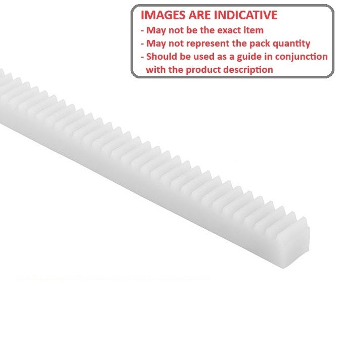 1219465 | RGEAM0.8-300-N (Each) --- Rack Gears - 301.59x4x10 mm Metric - Plastic