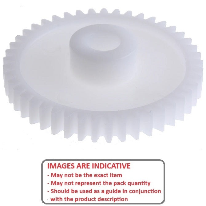 1148291 | G028B-035-M08-040-060-A-P (Each) --- Spur Gears - 35 tooth - 28x6 mm Hubbed - Acetal Gear