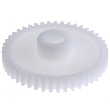 Ingranaggio cilindrico 52 denti x diametro 28,6 mm. x 3 mm di larghezza con foro di 6,35 mm - Acetalica 48DP 20 gradi - 52 denti - MBA (confezione da 1)