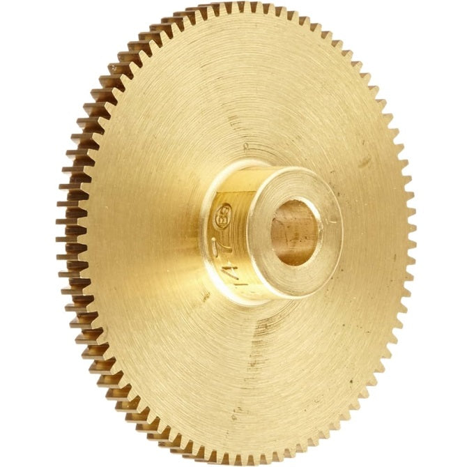 Spur Gears - 60 tooth - 30x6 mm Hubbed - Brass Gear