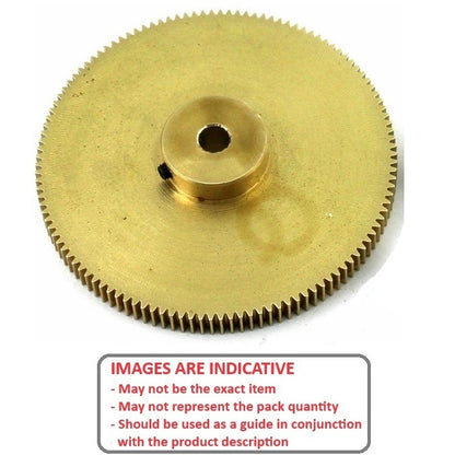 1160223 | G038B-048-V32-048-064-B-P (Each) --- Spur Gears - 48 tooth - 38.1x6.35 mm Hubbed - Brass Gear