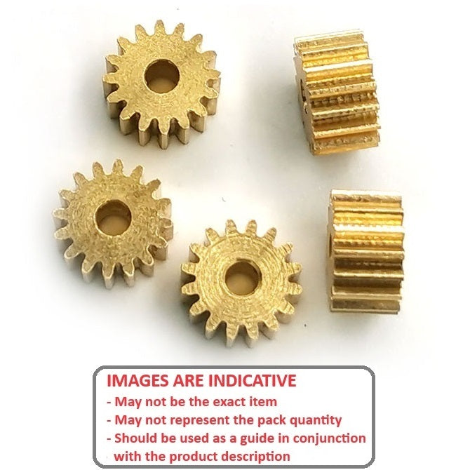 Ingranaggio cilindrico 6 denti x diametro 6,4 mm. x 5 mm di larghezza con foro di 1,59 mm - Ottone 32DP 14,5 gradi - Senza mozzo - 6 denti - MBA (confezione da 1)