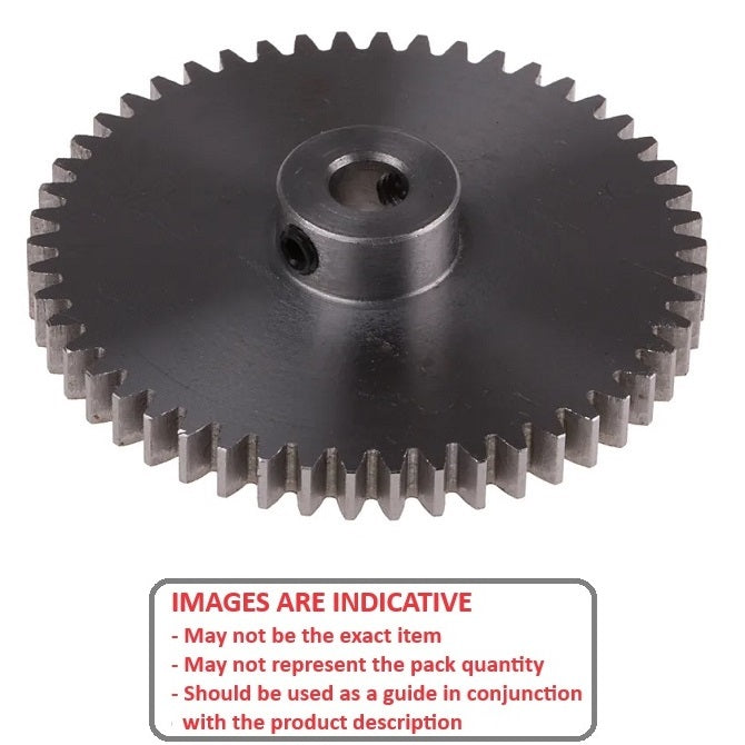 1169250 | G025B-050-M05-050-060-S3-G (Each) --- Spur Gears - 50 tooth - 25x6 mm Hubbed - Stainless Steel 303/304 Similar to A2, 18-8 HRB80 Gear