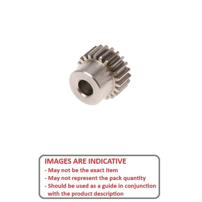 1130227 | G019B-024-D32-032-064-S3 (Each) --- Spur Gears - 24 tooth - 19.05x6.35 mm Hubbed - Stainless Steel 303/304 Similar to A2, 18-8 HRB80 Gear