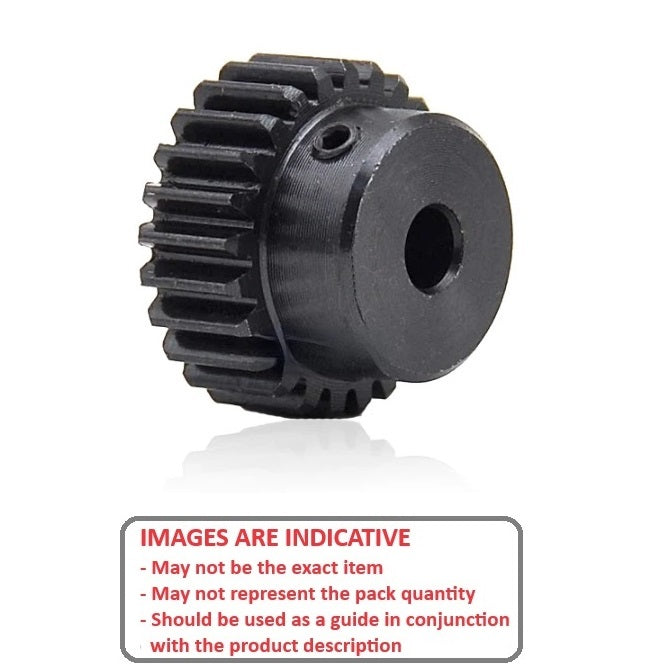 1164297 | G052B-052-M1-100-250F-CG (Each) --- Spur Gears - 52 tooth - 52x25 mm Hubbed - Carbon Steel S45C Gear