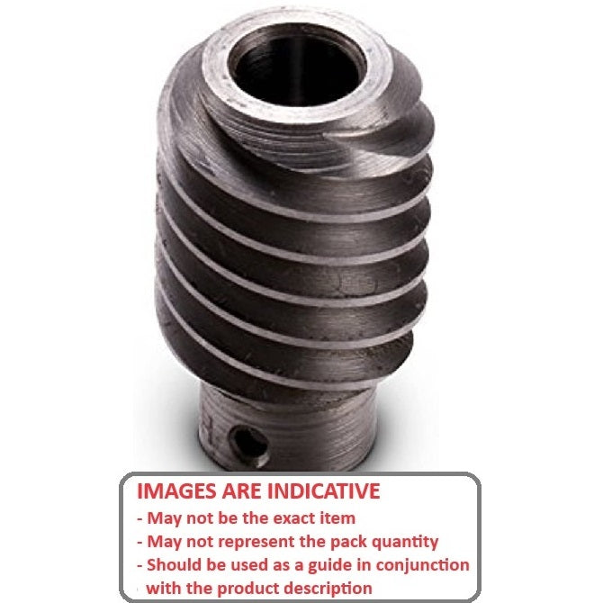 1036517 | WM1L-100-130-250-CS (Each) --- Worm Gears - Pitch Module 1.0 - Worm - 1 Start tooth - 3 Deg 35 Min Module 1.0 - Carbon Steel