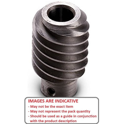 1036517 | WM1L-100-130-250-CS (Each) --- Worm Gears - Pitch Module 1.0 - Worm - 1 Start tooth - 3 Deg 35 Min Module 1.0 - Carbon Steel