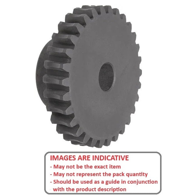 1034927 | WG1R-100-060-100-CI (Each) --- Worm Gears - Pitch Module 1.0 - 60 tooth - 3 Deg 35 Min Module 1.0 - FC200 Cast Iron Gear