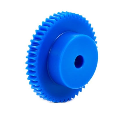 1002661 | WG1R-080-050-060-ACE (Each) --- Worm Gears - Pitch Module 0.8 - 50 tooth - 4 Deg 24 Min Module 0.8 - Polyacetal White Gear