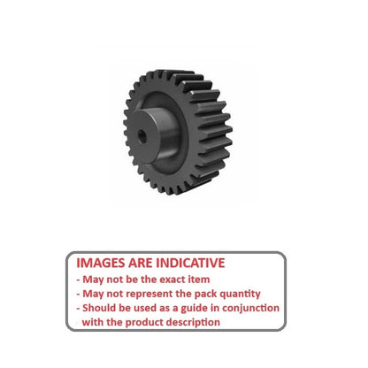 1233387 | WG1R24-030-06HP0475-NYB (Each) --- Worm Gears - Pitch 24DP - 30 tooth - 4 Deg 46 Min with 14.5 Deg Pressure Angle 24DP - Nylon - Mineral Filled Black