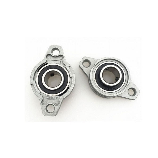 1092153 | KFL000 (Each) --- Flanged 2 Bolt Housing and Bearing Assembly - 10x36x60 mm Rigid - Aluminium