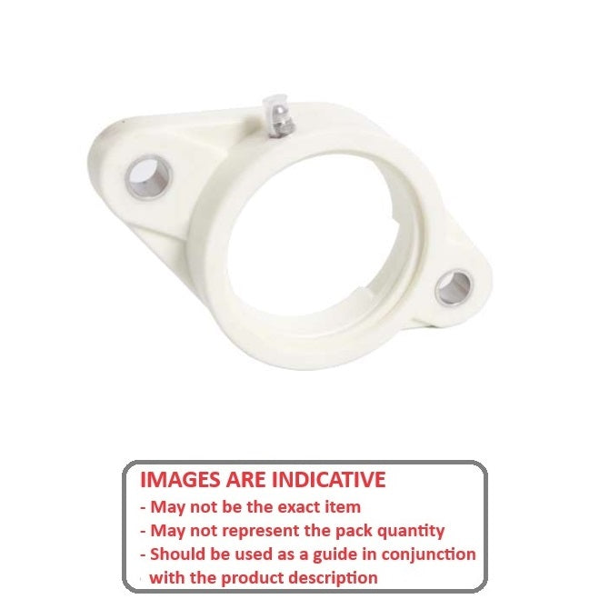1175518 | FL205PE (Each) --- Flanged Housings - 69.5x131x34.55 mm 2 Bolt - Polyethylene Housing