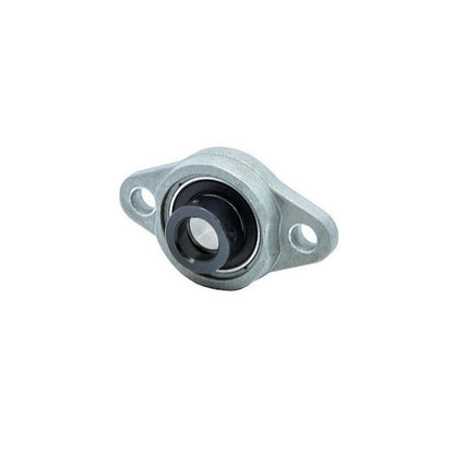 1109404 | UFL002N (Each) --- Flanged 2 Bolt Housing and Bearing Assembly - 15x42x67 mm Rigid - Aluminium