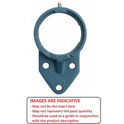 1198019 | FK206 (Each) --- Flanged Housings - 130x78x40.2 mm Offset Cast Iron - Cast Iron Housing