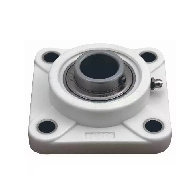 Flanged 4 Bolt Housing Assembly - 38.1x16.662x130.175 mm - Thermoplastic and Chrome Steel