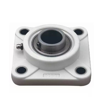 1122909 | IP-228RS (Each) --- Flanged 4 Bolt Housing and Bearing Assembly - 20x13x12.7 mm Rigid - Thermoplastic and Chrome Steel