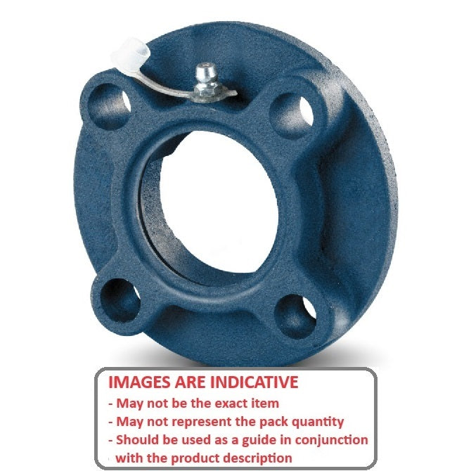 1188407 | FC204 (Each) --- Flanged Round Cast Iron Housings - 100x28.3x5 mm - Cast Iron Housing