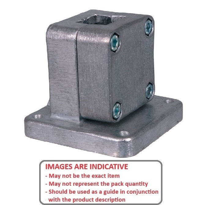 1134187 | LCSQCL-0254-F (Each) --- Housing Clamps Square Linear - 25.4 mm Flanged Base 24.99 mm